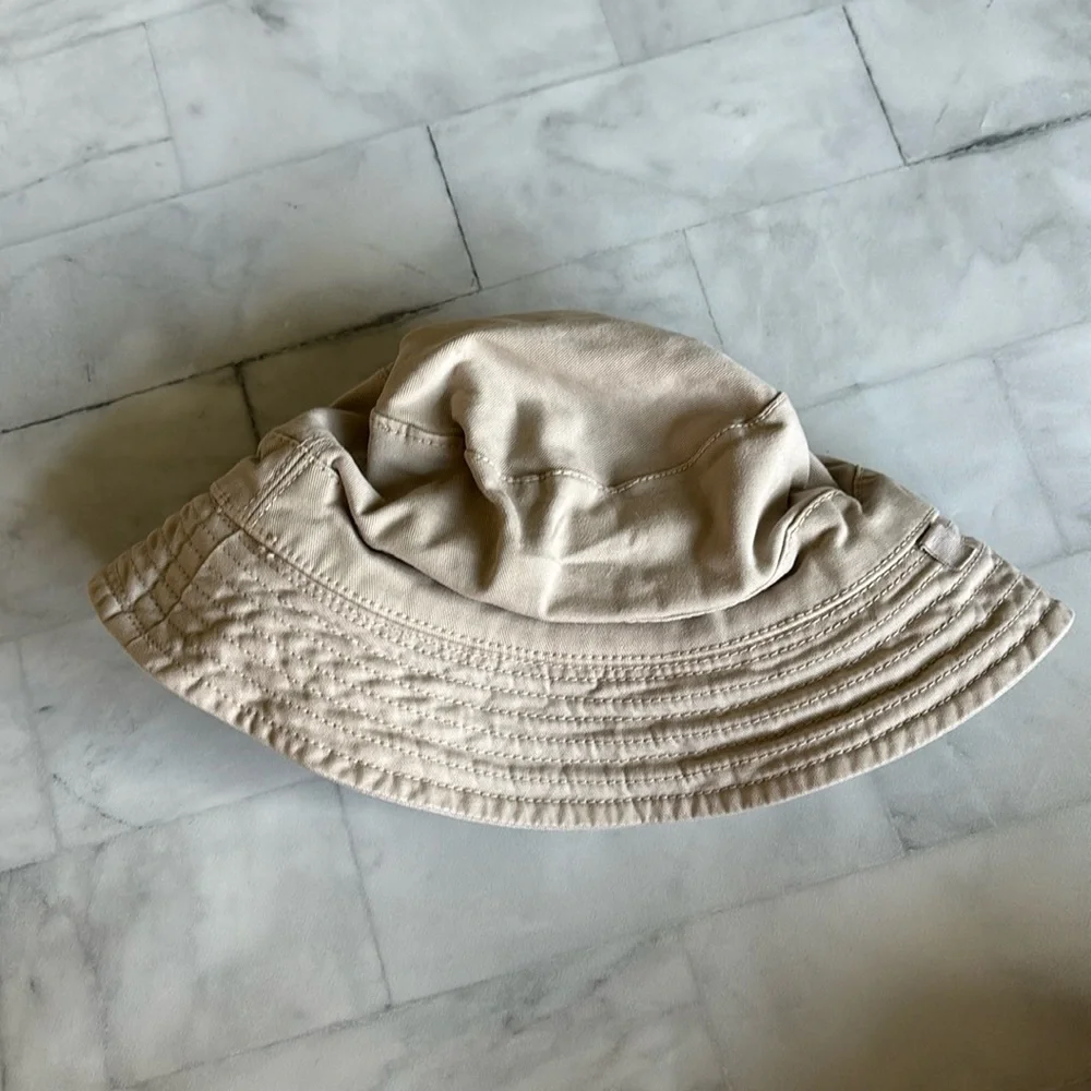Laranjinha Baby Boys Beige Cotton Sun Hat (12M)
